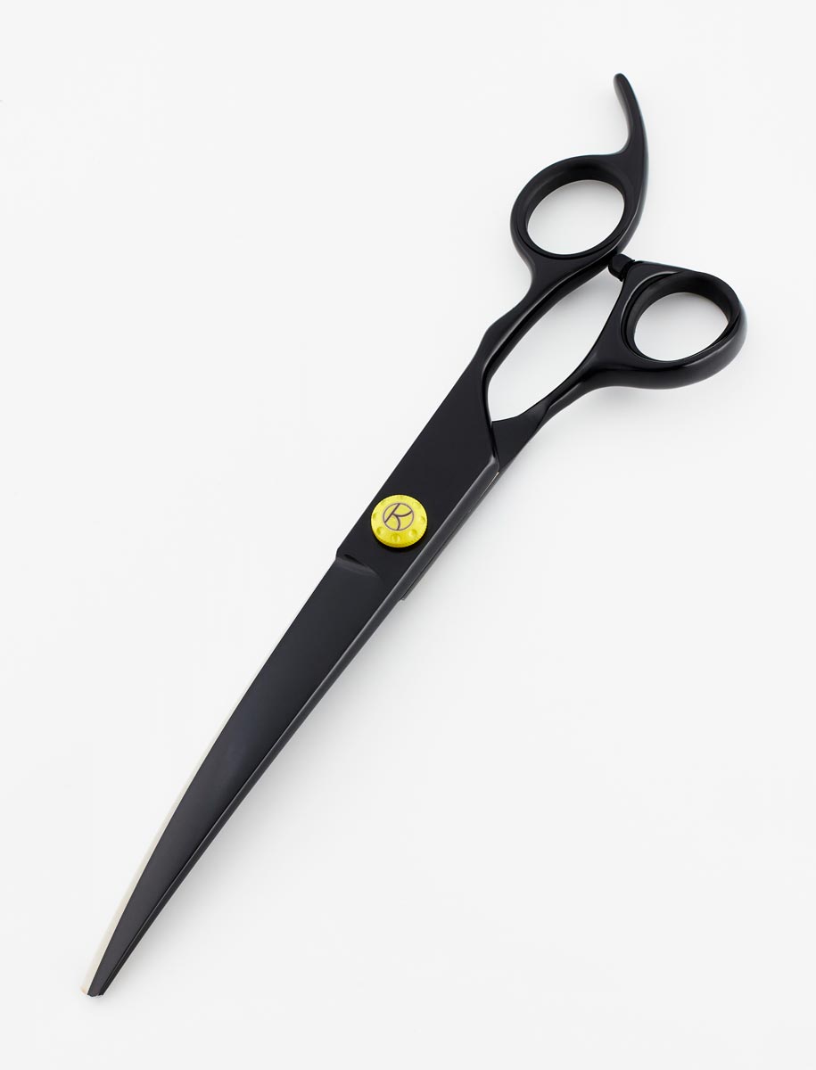 thumbnail image 2 of Burbig Curved Safety Scissors For Dog Grooming – Blunt End, Titanium, 5.5" 7" 8" Options 2 of 6