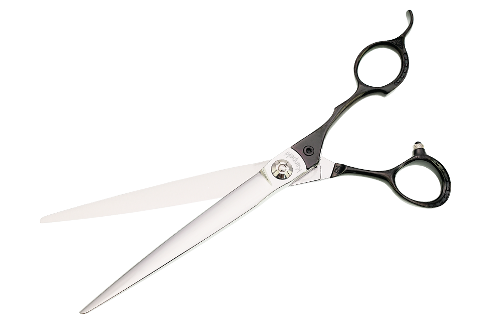 Pegasus 7.25" Straight Black Handle Scissor