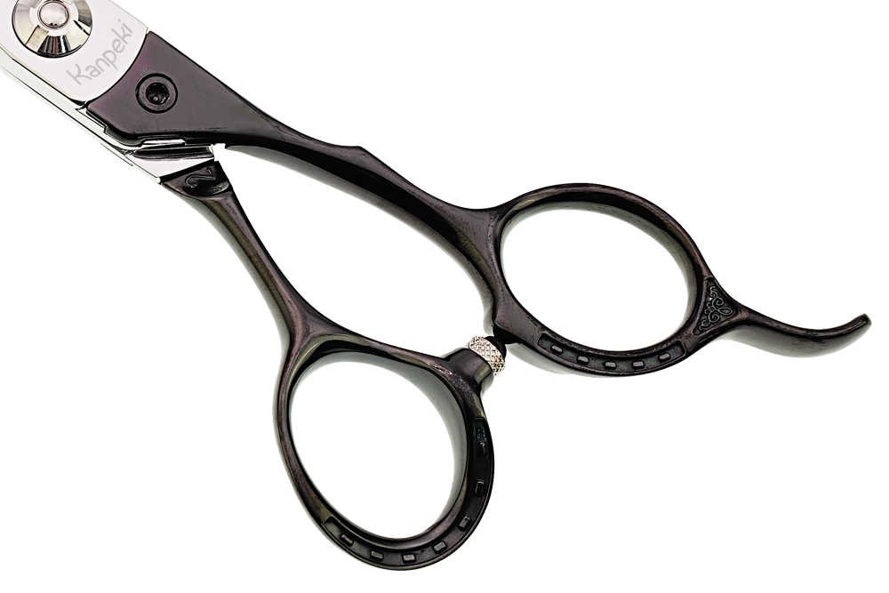 Pegasus 7.25" Straight Black Handle Scissor