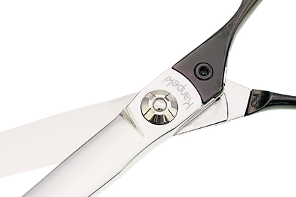 Pegasus 7.25" Straight Black Handle Scissor