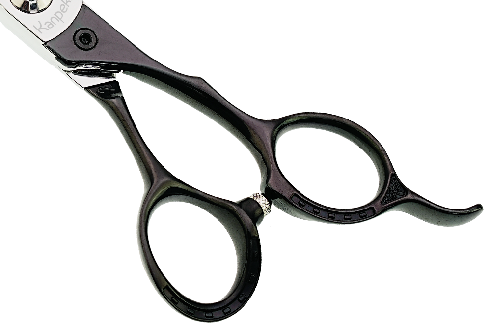 Pegasus 7.5" Straight Black Handle Scissor